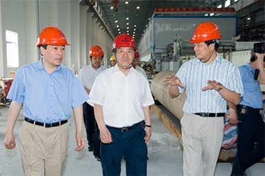 2007年5月25日，时任全国政协常委、经济委员会副主任、中国包装联合会会长石万鹏一行来公司视察